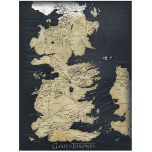Obraz na plátně Game Of Thrones|Hra o Trůny: Map (30 x 40 cm)