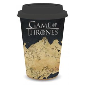 Ekologický cestovní hrnek Game Of Thrones|Hra o trůny: Mapa Západozemí (objem 400 ml)