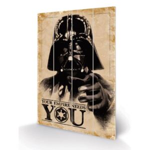 Obraz Star Wars: Your Empire Needs You malba na dřevě (40 cm x 59 cm)