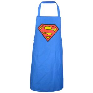 Kuchyňská zástěra Superman: Logo (83 x 74 cm) modrá bavlna [0122046] CurePink