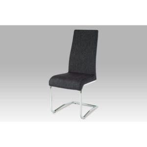 Jídelní židle látka černo-stříbrná AC-1950 BK2