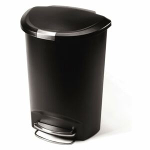 Simplehuman Pedálový odpadkový koš 50 l, půlkulatý, černý plast, CW1355
