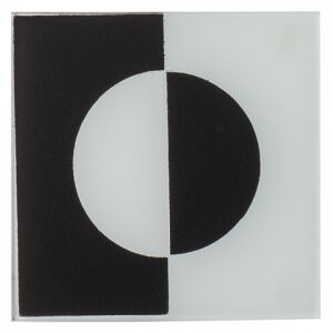 S-art - Skleněná podtácek černobílá 4 ks - S-Art 9 x 9 cm (593615)
