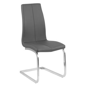 Design Scandinavia Jídelní židle na pérové podnoži Salome (SET 2 ks), šedá
