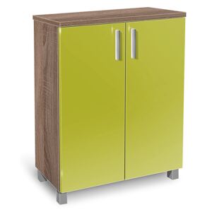 Nabytekmorava Koupelnová skříňka K2 barva skříňky: dub sonoma tmavá, barva dvířek: lemon lesk