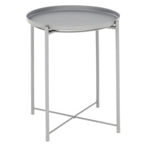 TEMPO Příruční stolek s odnímatelnou táckem, šedá, TRIDER