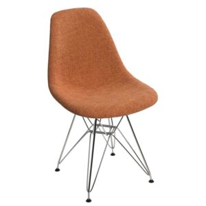 Jídelní židle P016 Duo inspirovaná DSR šedo-oranžová