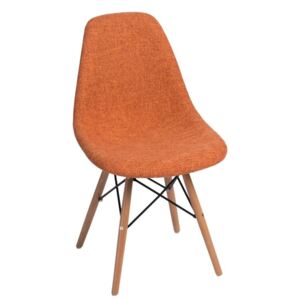 Jídelní židle P016W Duo inspirovaná DSW šedo-oranžová
