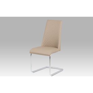Jídelní židle HC-701 CAP koženka cappuccino, chrom
