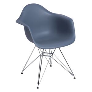 Jídelní židle P018 PP Inspirovaná DAR tmavě šedá
