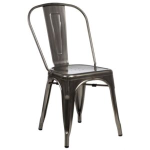 Jídelní židle Paris inspirovaná Tolix kovová