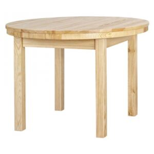 Kulatý dřevěný stůl Rabanne, Barva: přírodní lakovaná borovice