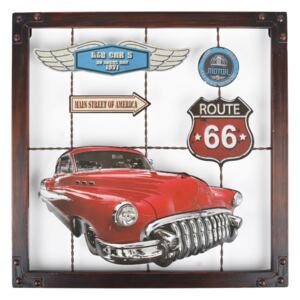 Plechový obraz ROUTE 66 45x2x45 cm MyBestHome