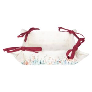 Textilní košíček na pečivo Dearly Christmas - 35*35*8 cm