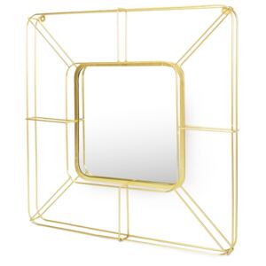HOMEDE Zrcadlo Baila zlatá, 55,5x55,5
