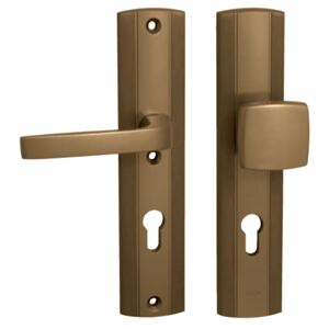 VÝPRODEJ Bezpečnostní kování MP Linia Prestige (F4) - PZ klika-klika otvor na cylindrickou vložku/F4/MP4 (hliník bronz)