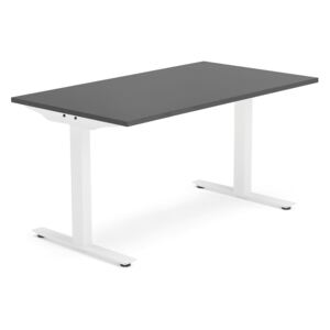 AJ Produkty Psací stůl Modulus, T-nohy, 1400x800 mm, bílý rám, černá