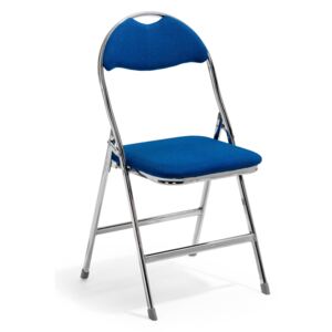 AJ Produkty Skládací židle Renfrew, textilní potah, modrá/chrom