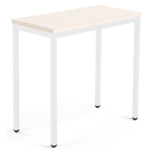 AJ Produkty Přídavný stůl Modulus, 4 nohy, 800x400 mm, bílý rám, bříza