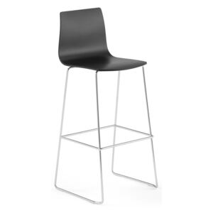 AJ Produkty Barová židle Filip, výška 830 mm, chrom, černá
