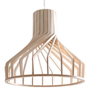 Nordic Design Přírodní dřevěné závěsné světlo Vegas Fat Ø 37,5 cm