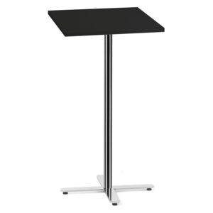 AJ Produkty Barový stůl Tilo, 1090x600x600 mm, chrom, černá