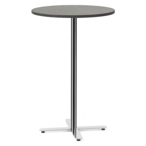 AJ Produkty Barový stůl Tilo, 1090xØ700 mm, chrom, šedá