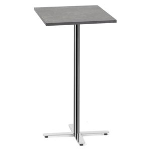 AJ Produkty Barový stůl Tilo, 1090x600x600 mm, chrom, šedá