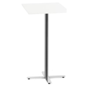 AJ Produkty Barový stůl Tilo, 1090x600x600 mm, chrom, bílá