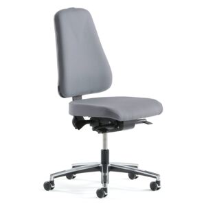AJ Produkty Kancelářská židle Brighton, asynchronní mechanika, šedá, chromovaný kříž