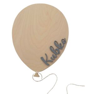 Drevený balón s menom