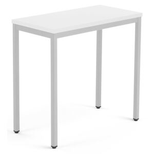 AJ Produkty Přídavný stůl Modulus, 4 nohy, 800x400 mm, stříbrný rám, bílá