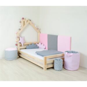 Dětská designová postel z masivu 180x90 cm DOMEČEK 2
