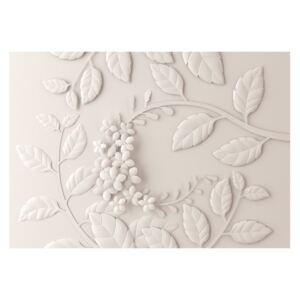 Velkoformátová tapeta Bimago Cream Paper Flowers, 400 x 280 cm