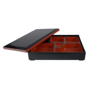 Černý plastový box na jídlo Tokyo Design Studio Bento Box, 35 x 26 cm