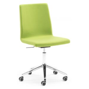 AJ Produkty Konferenční židle Perry, otočná, výkyvný sedák, zelený vlněný potah