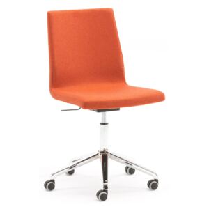 AJ Produkty Konferenční židle Perry, otočná, výkyvný sedák, oranžový vlněný potah