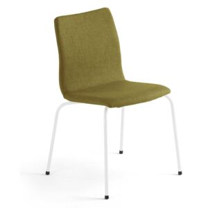 AJ Produkty Konferenční židle Ottawa, olivově zelený potah, bílá
