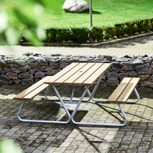 AJ Produkty Extra dlouhý stůl Picnic, lavice bez opěradla, 1800 mm, hnědý