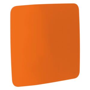 AJ Produkty Skleněná tabule, kulaté rohy, 1000x1000 mm, pastelově oranžová