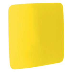AJ Produkty Skleněná magnetická tabule, kulaté rohy, 1000x1000 mm, žlutá