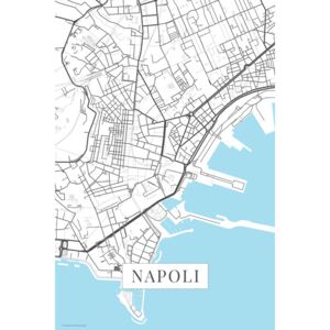 Mapa Napoli white