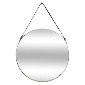 Kulaté zrcadlo, dekorativní zrcadlo na šňůrce, Ø 38 cm, černé