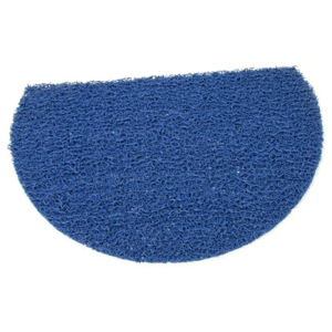 FLOMAT Modrá protiskluzová sprchová půlkruhová rohož Spaghetti - 59,5 x 40 x 1,2 cm
