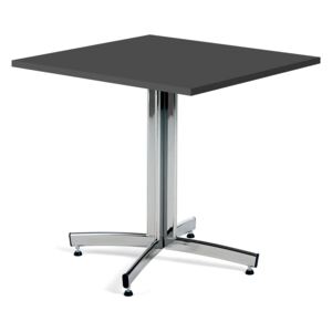 AJ Produkty Kavárenský stolek Sanna, 700x700 mm, HPL, černá/chrom