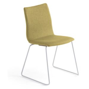 AJ Produkty Konferenční židle Ottawa, olivově zelený potah, šedá