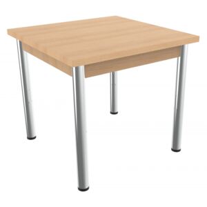 Jídelní stůl 80 x 80 cm - kovové nohy - 2 varianty desky / volitelný dekor Buk