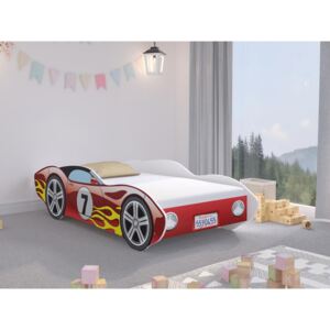 Dětská postel Maksanty 140x70 cm, Barva: červený / bílý + plamen Mirjan24 5903211042317