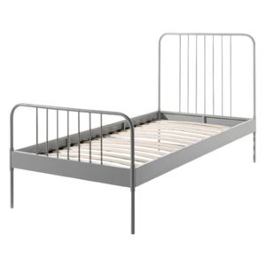 Šedá kovová dětská postel Vipack Jack, 90 x 200 cm