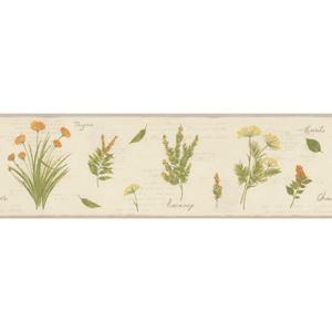 Vliesová bordura Caselio 68432015, kolekce BON APPETIT, materiál vlies, styl moderní, romantický, květinový 16,5 x 500 cm